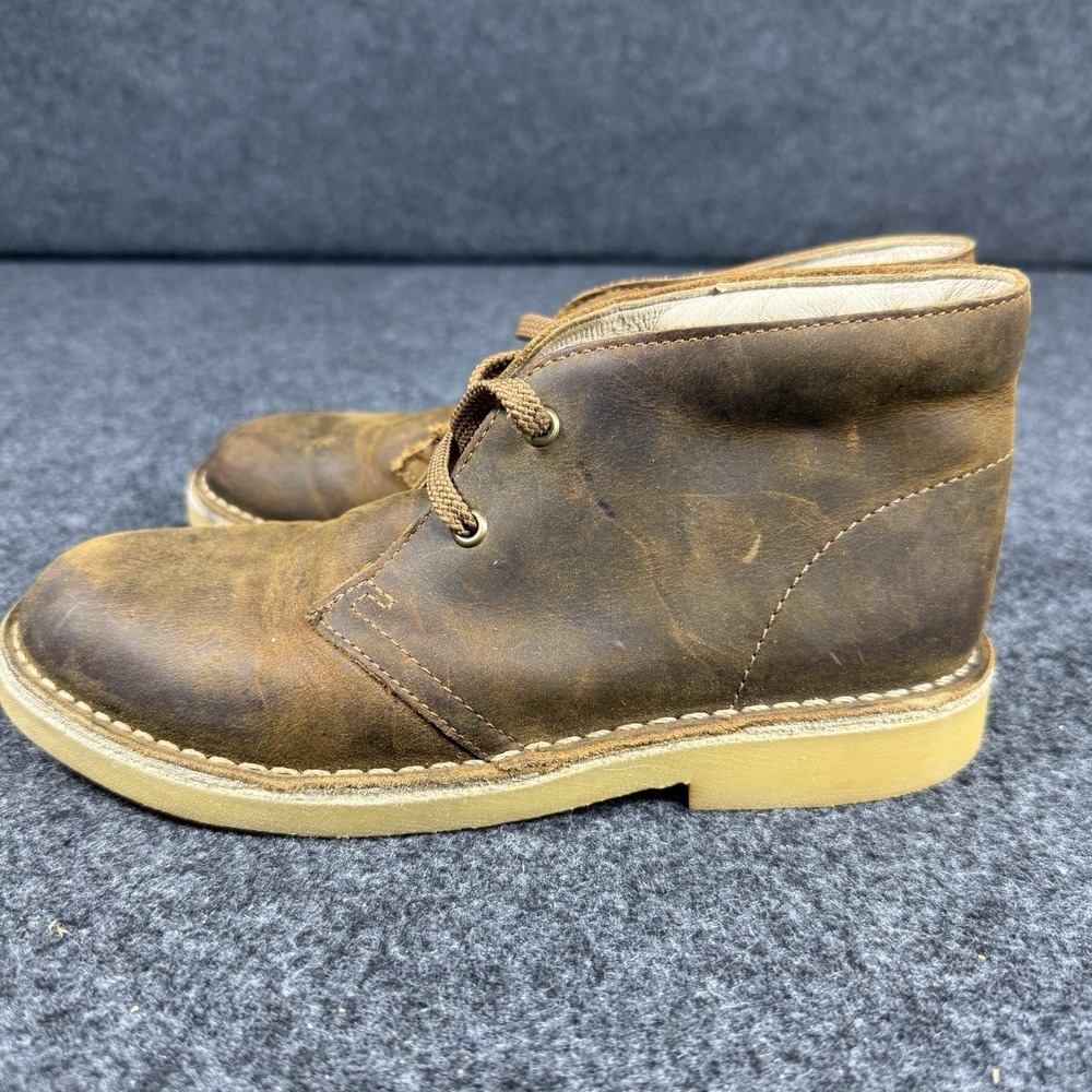 Clarks Bushacre 2 Chukka Boots Brown Leather Boys Size 13.5 - Picture 10 of 12